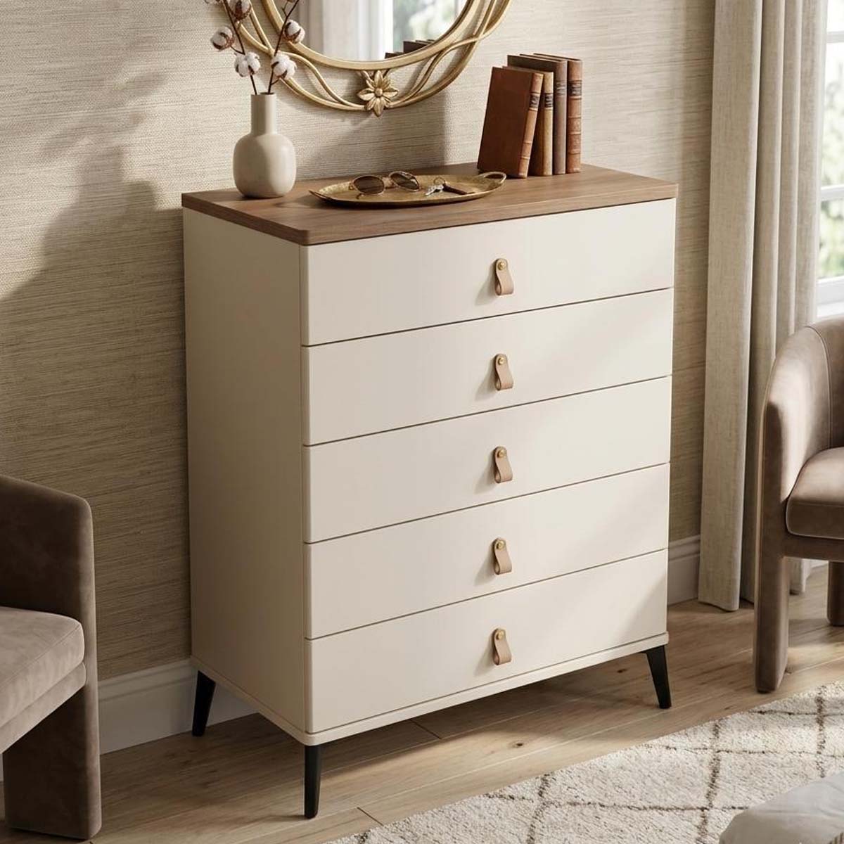 Modern Chest Drawer With 5 Doors