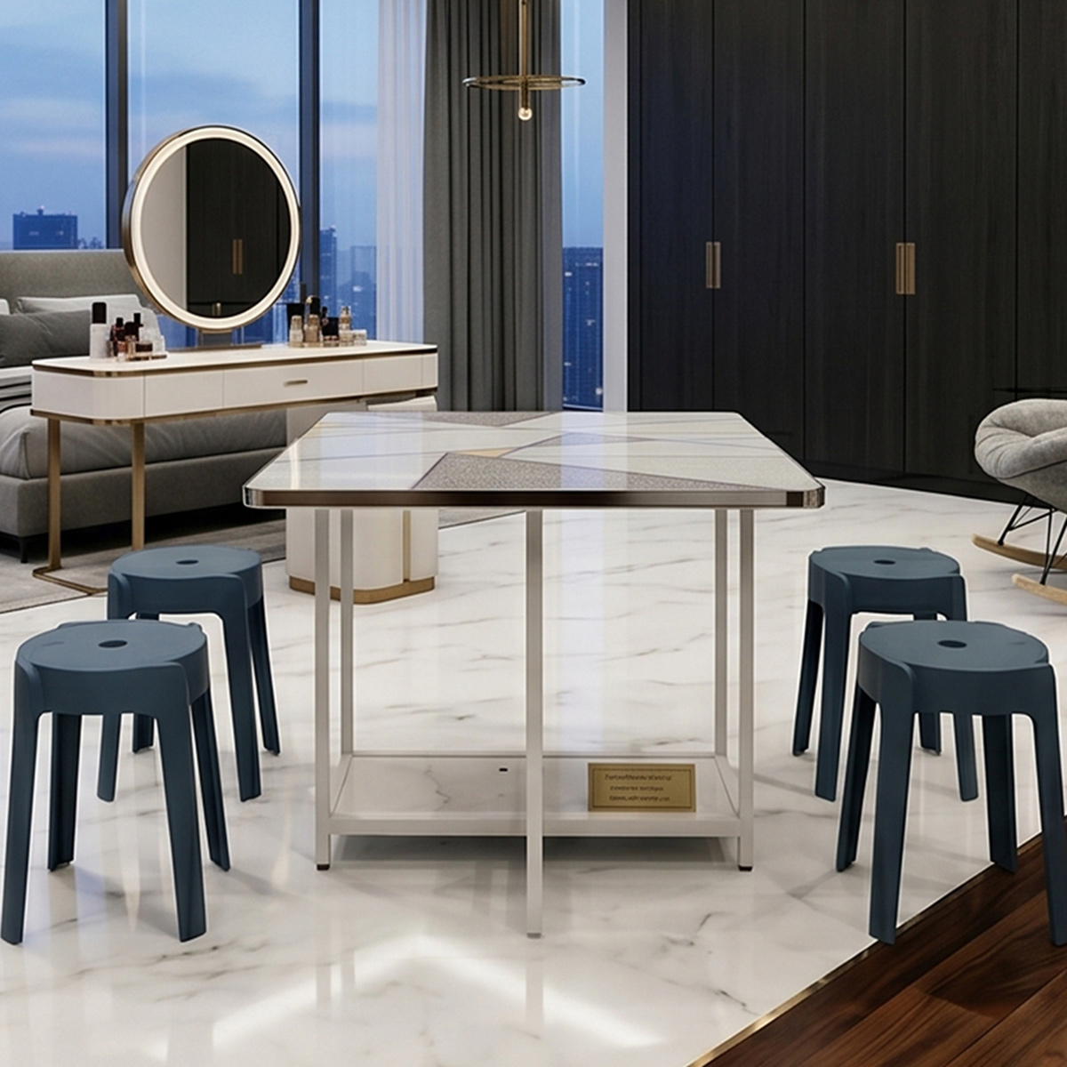 Folding Table With 4 Chairs