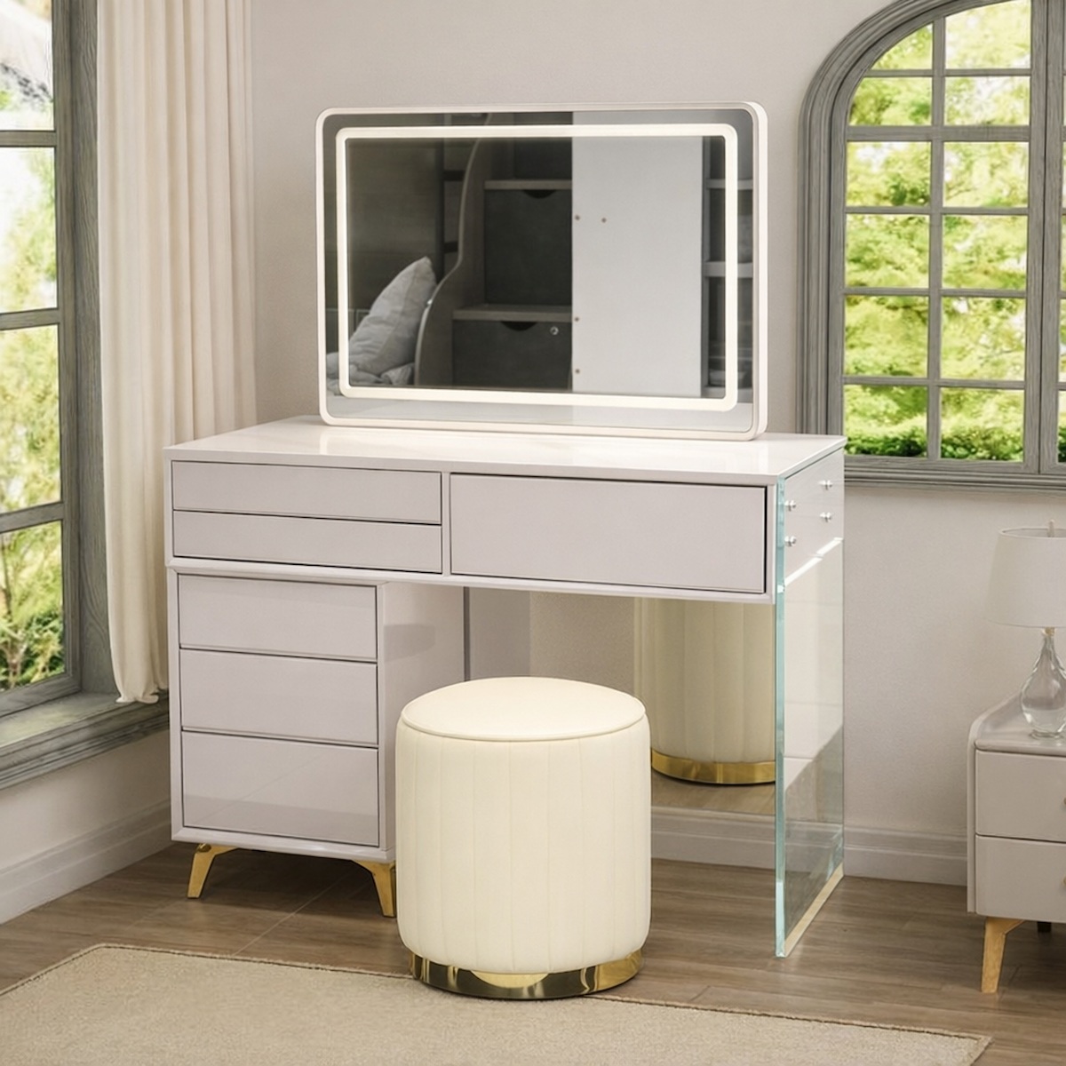Dressing Table Modern With Stool