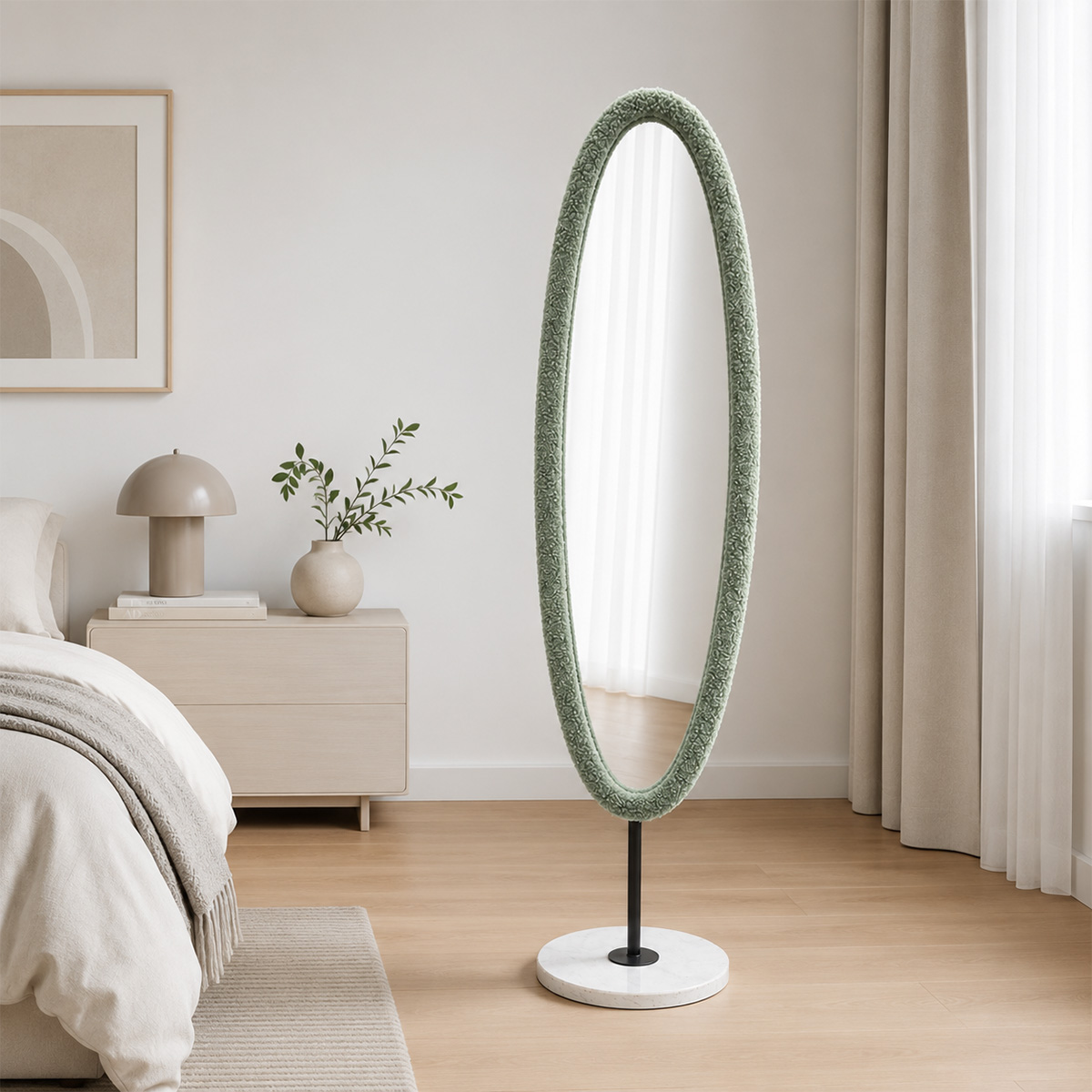 Modern Single Mirror With Stand