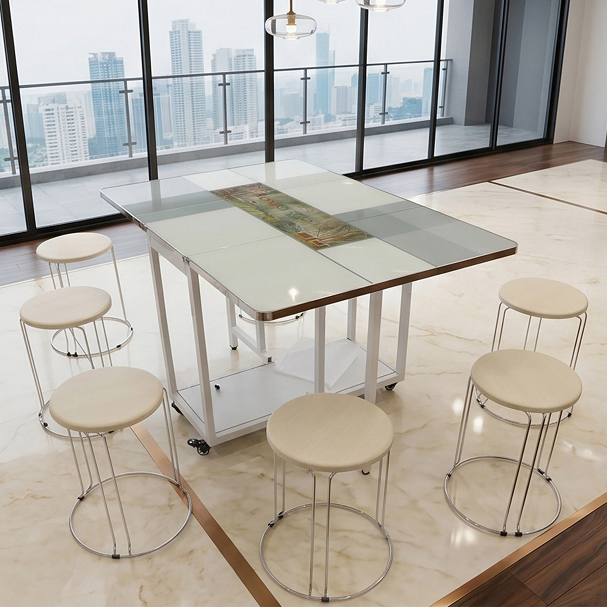 Folding Table With 6 Chairs
