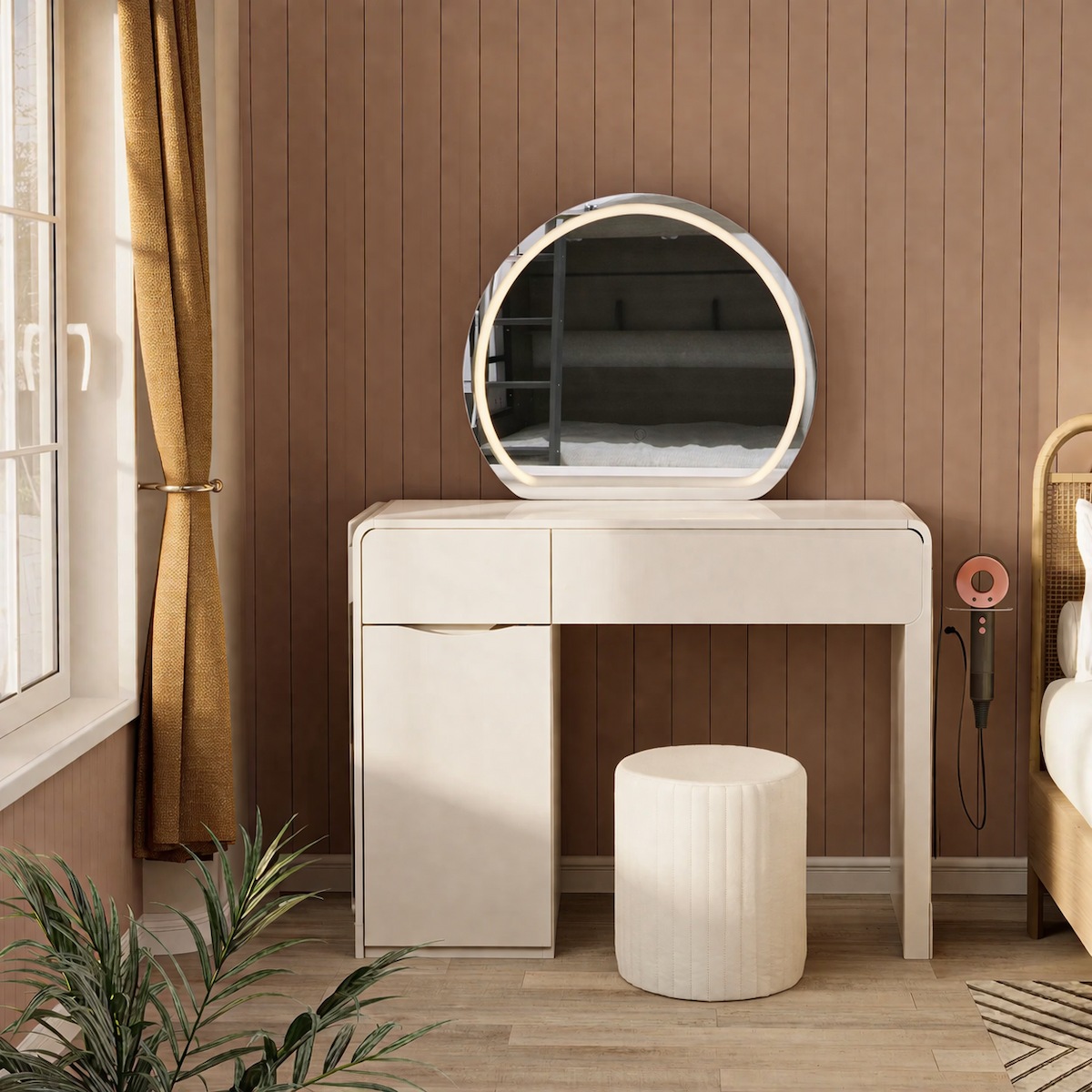 Modern Dressing Table With Stool
