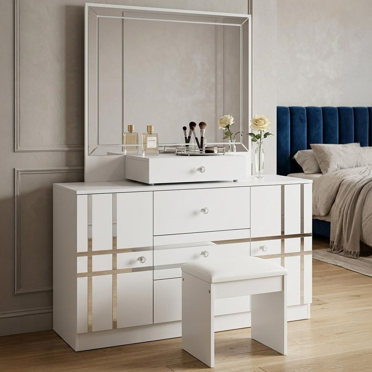 Dressing Table Modern White And Grey