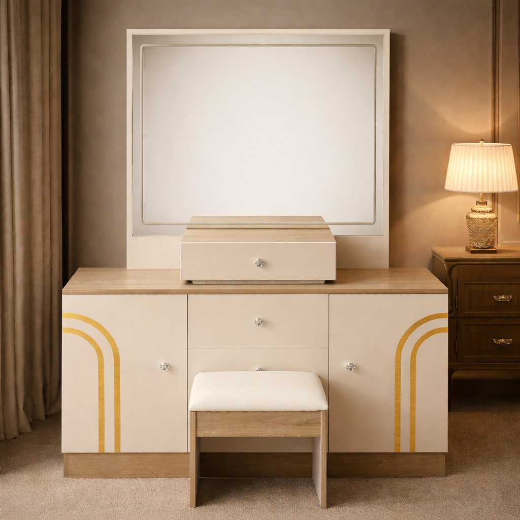 Dressing Table Modern Beige Light Brown