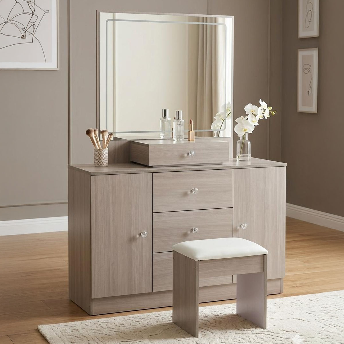 Dressing Table Modern Grey