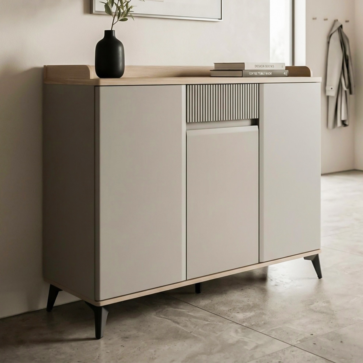 3 Door Shoes Cabinet Modern