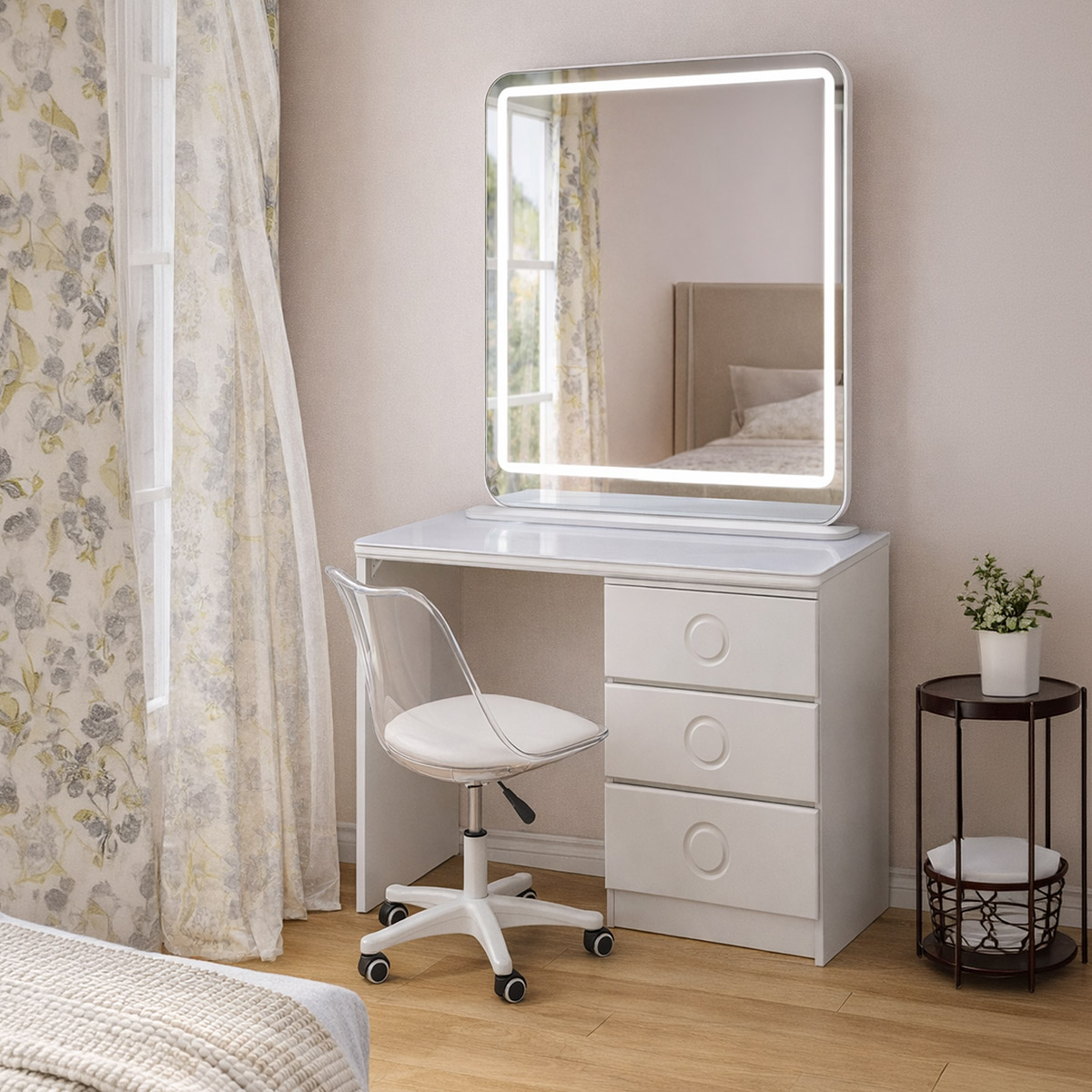 Modern Dressing Table With Stool
