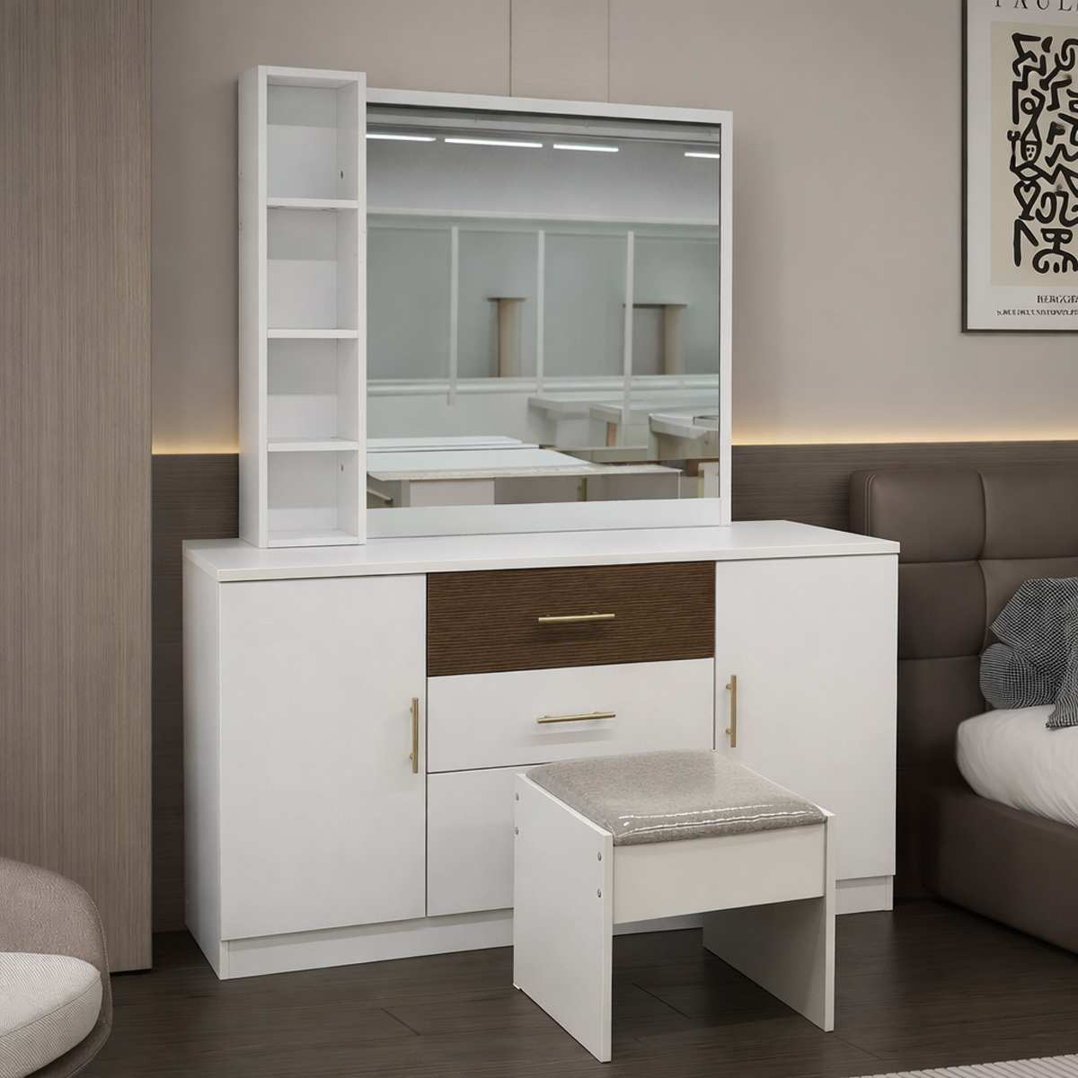 Modern Dressing Table With Stool