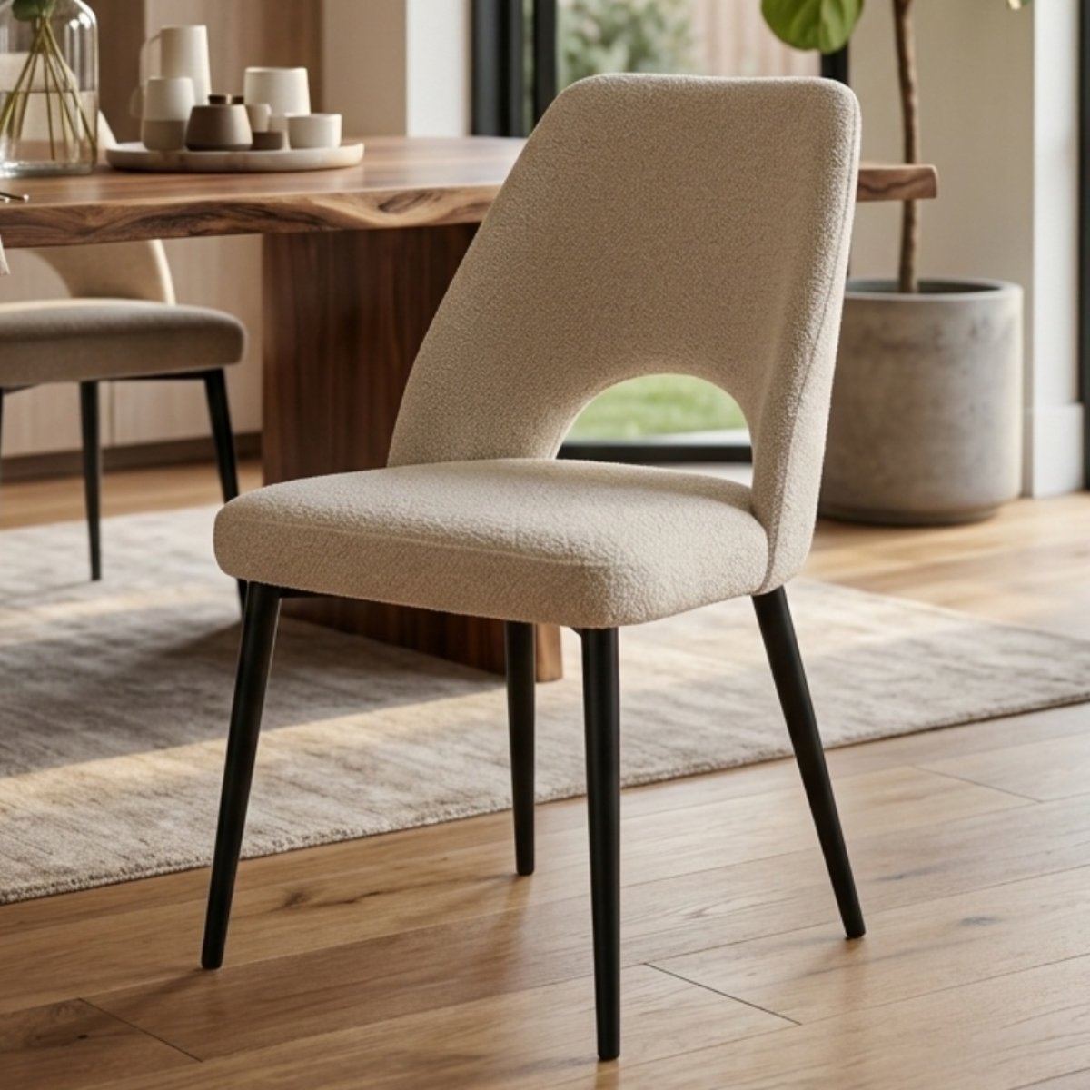 Single Fabric Dining Chair Grey