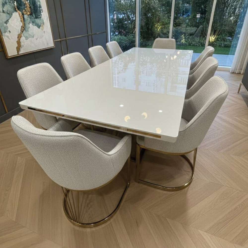 Glass Dining Table 10 Chair | Furniture | Kitchen & Dining Room