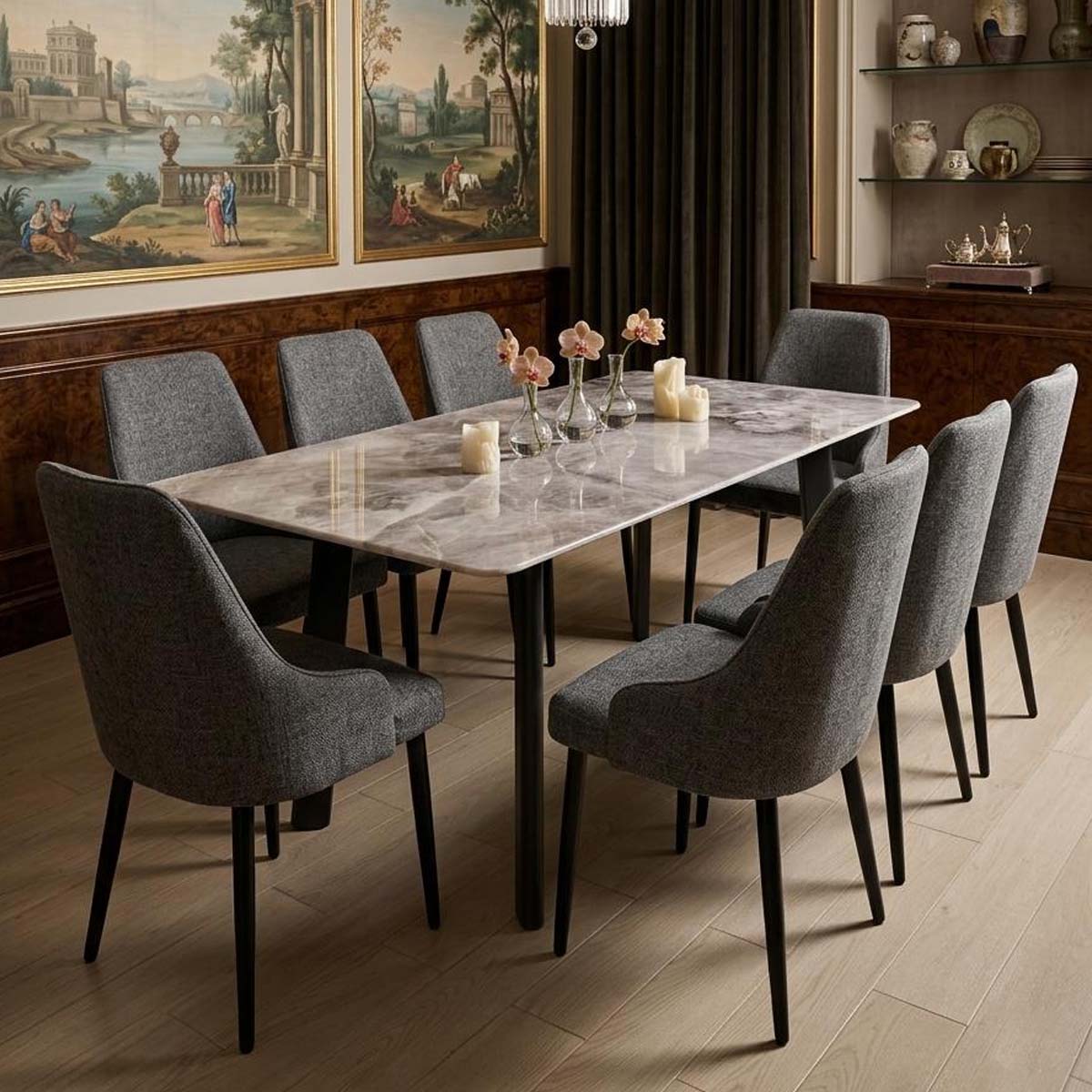 Marble Dining Table Set 1 Table With 8 Chairs | Furniture | Kitchen & Dining Room | Dining Table Sets Marble Dining Table Set 1 Table With 8 Chairs | Furniture | Kitchen & Dining Room | Dining Table Sets