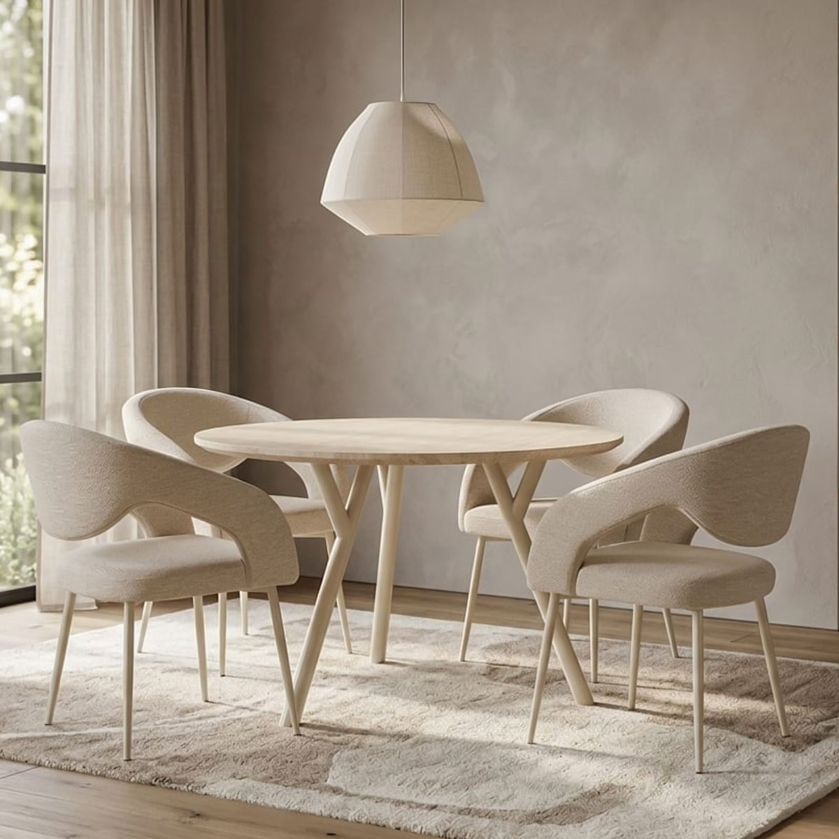 Round Dining Table Set With Chairs
