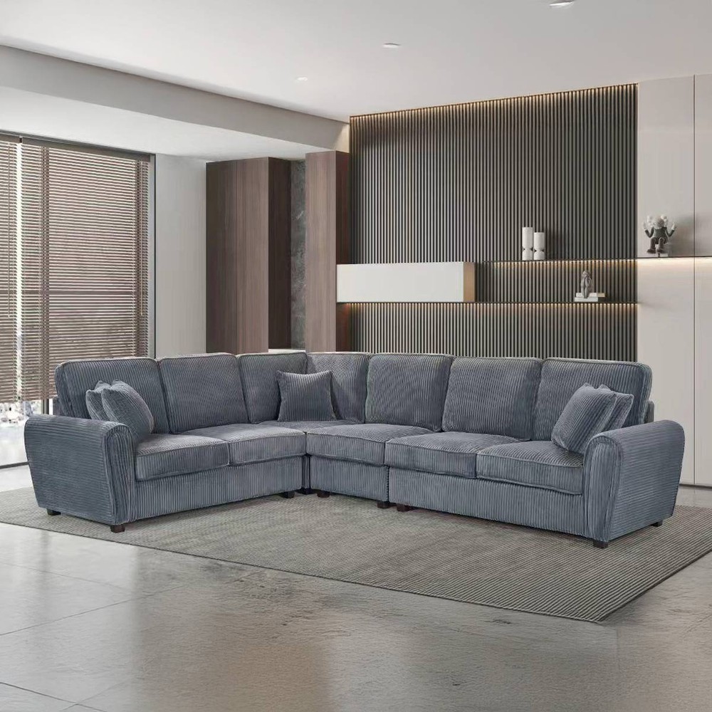 Lawson Fabric Corner Sofa KF1727 Grey