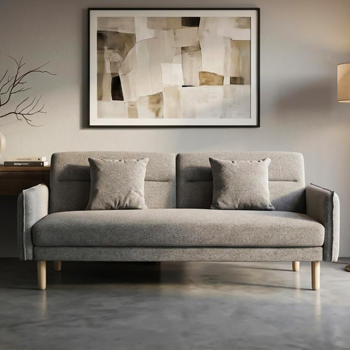 Convertible Fabric Sofa Bed