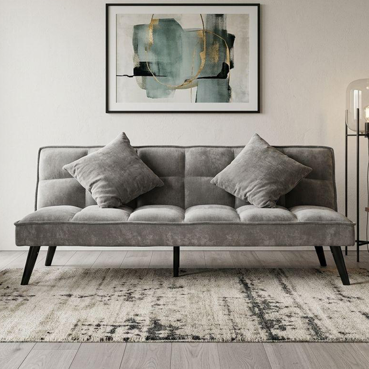 Convertible Fabric Sofa Bed