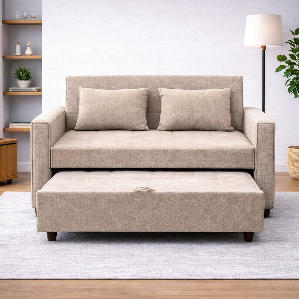 Sofa Bed Single Fabric Grey | Furniture | Sofa & Seating | Sofa Beds