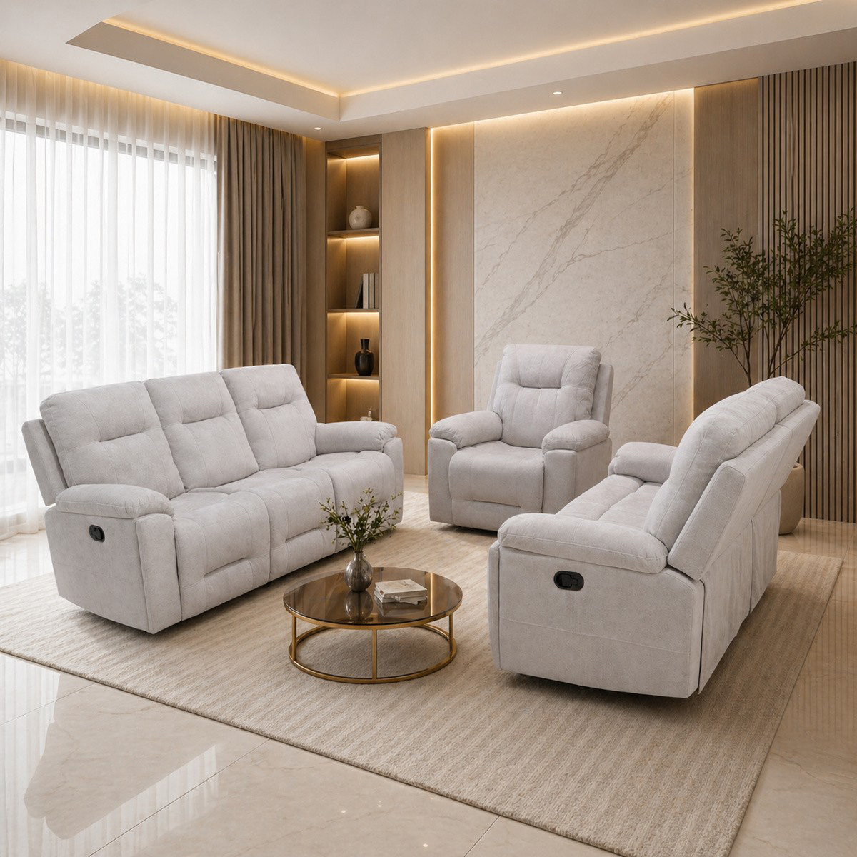 Recliner Sofa Set (1x3Seater & 1x2Seater & 1x1Seater) | Furniture | Sofa & Seating | Sofa Sets