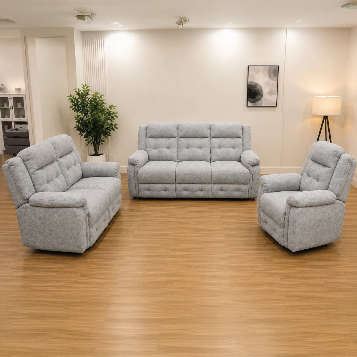 Recliner Sofa Set (1x3 Seater, 1x2 Seater 1x1 Seater)