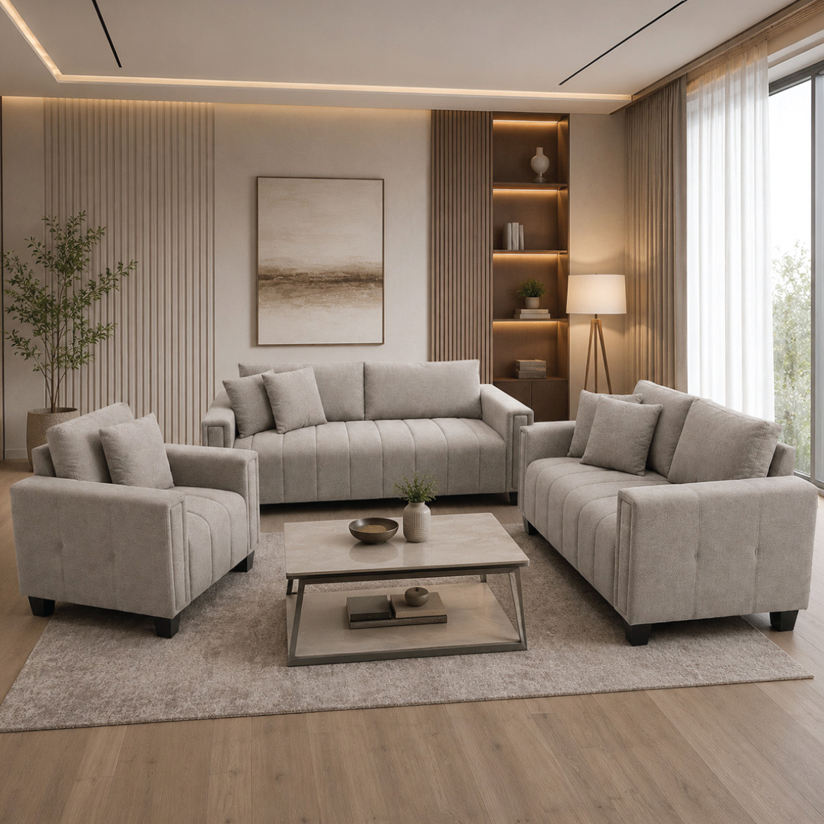 Lawson Fabric Sofa Set (1x1 Seater,1x2 Seater,1x3 Seater)