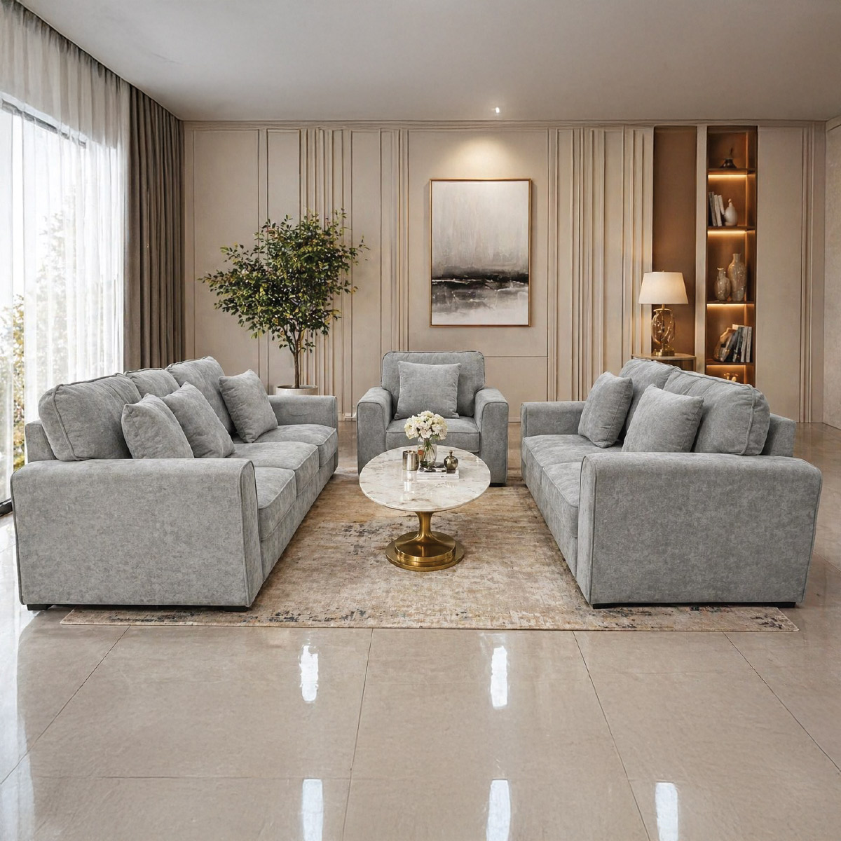 Lawson Fabric Sofa Set (1x3 Seater, 1x2 Seater, 1x1 Seater)