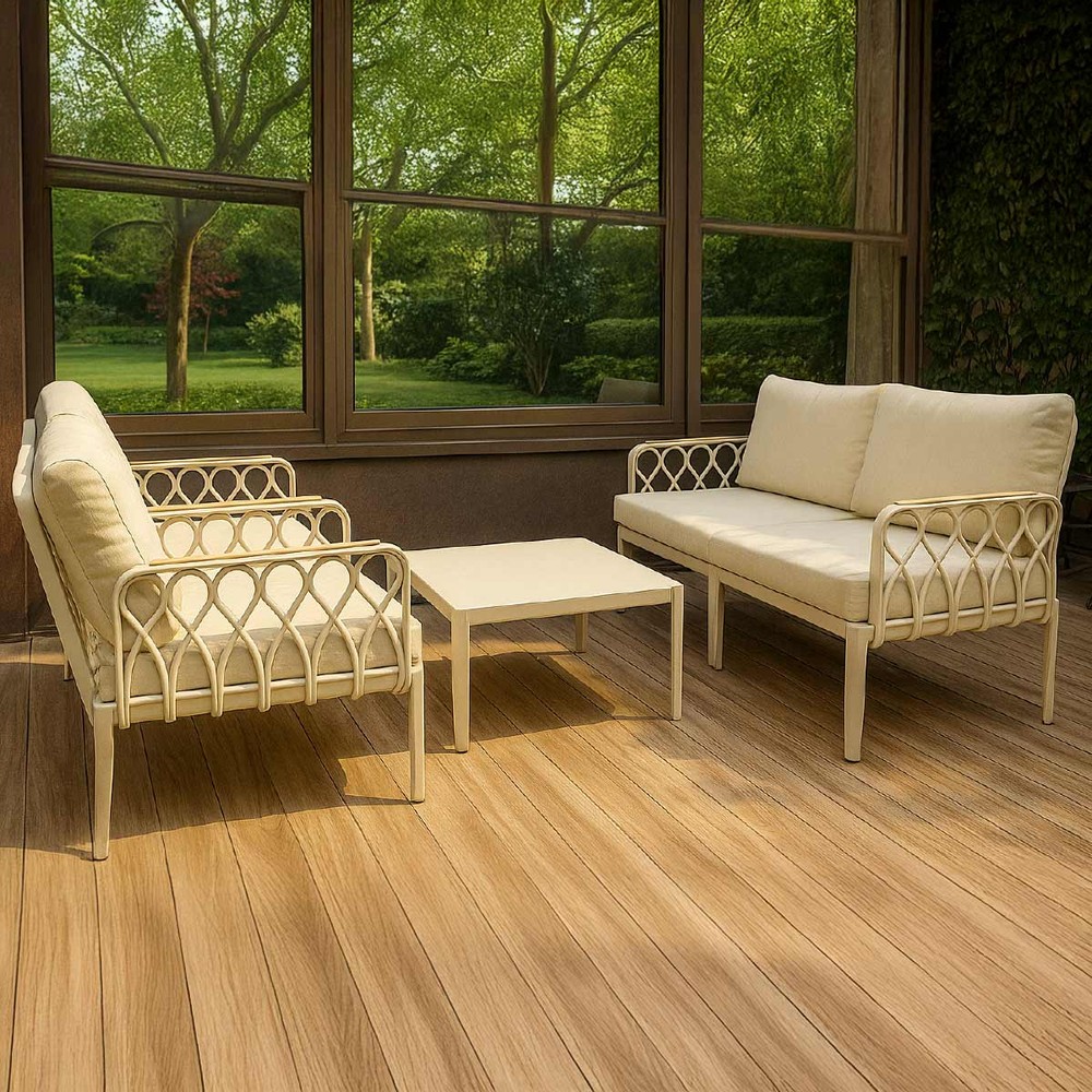 Outdoor Sofa & Table Set ( 1x2 Seater, 2x1 Seater, 1 Table)