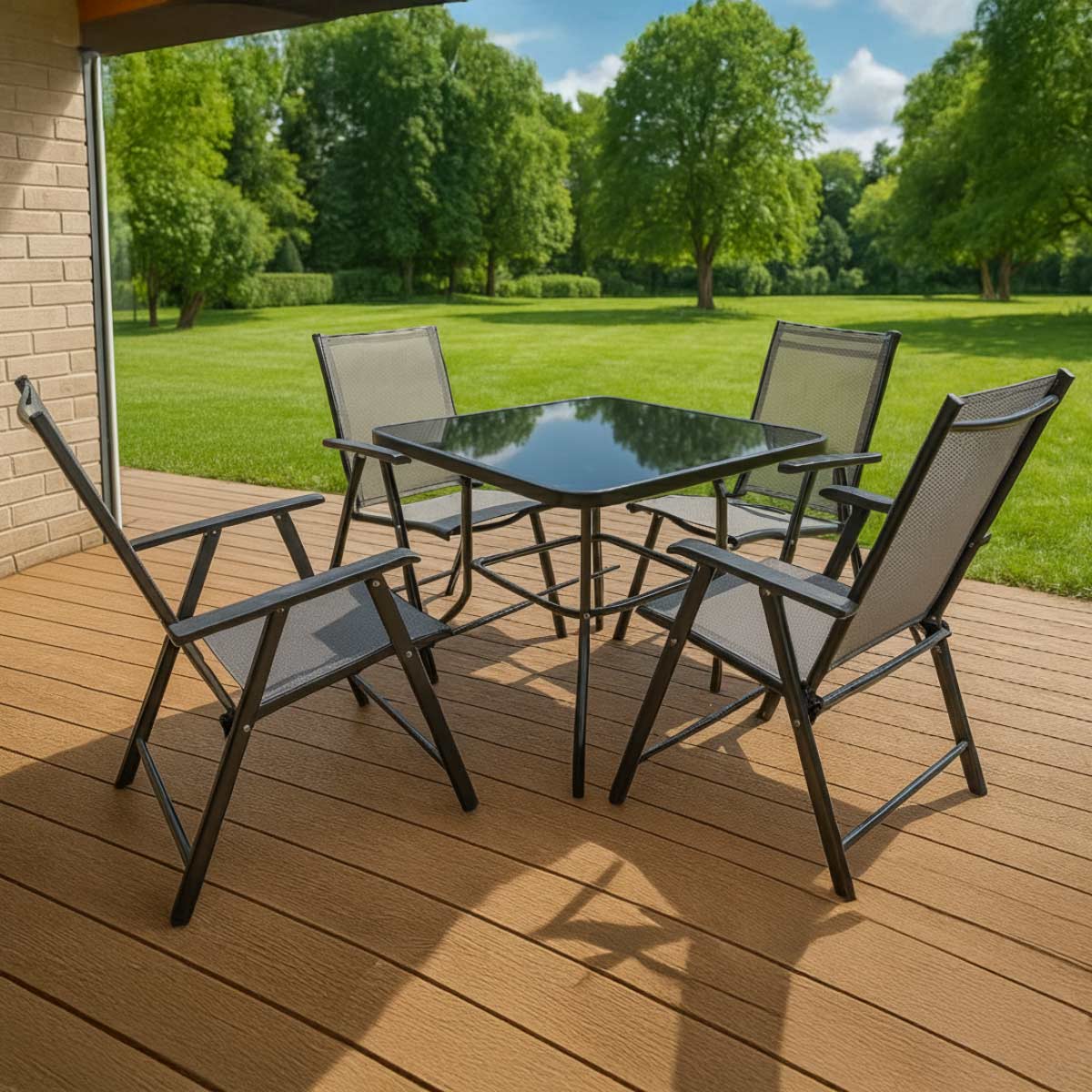 Outdoor Dining Table Set (1 Table, 4 Chair)