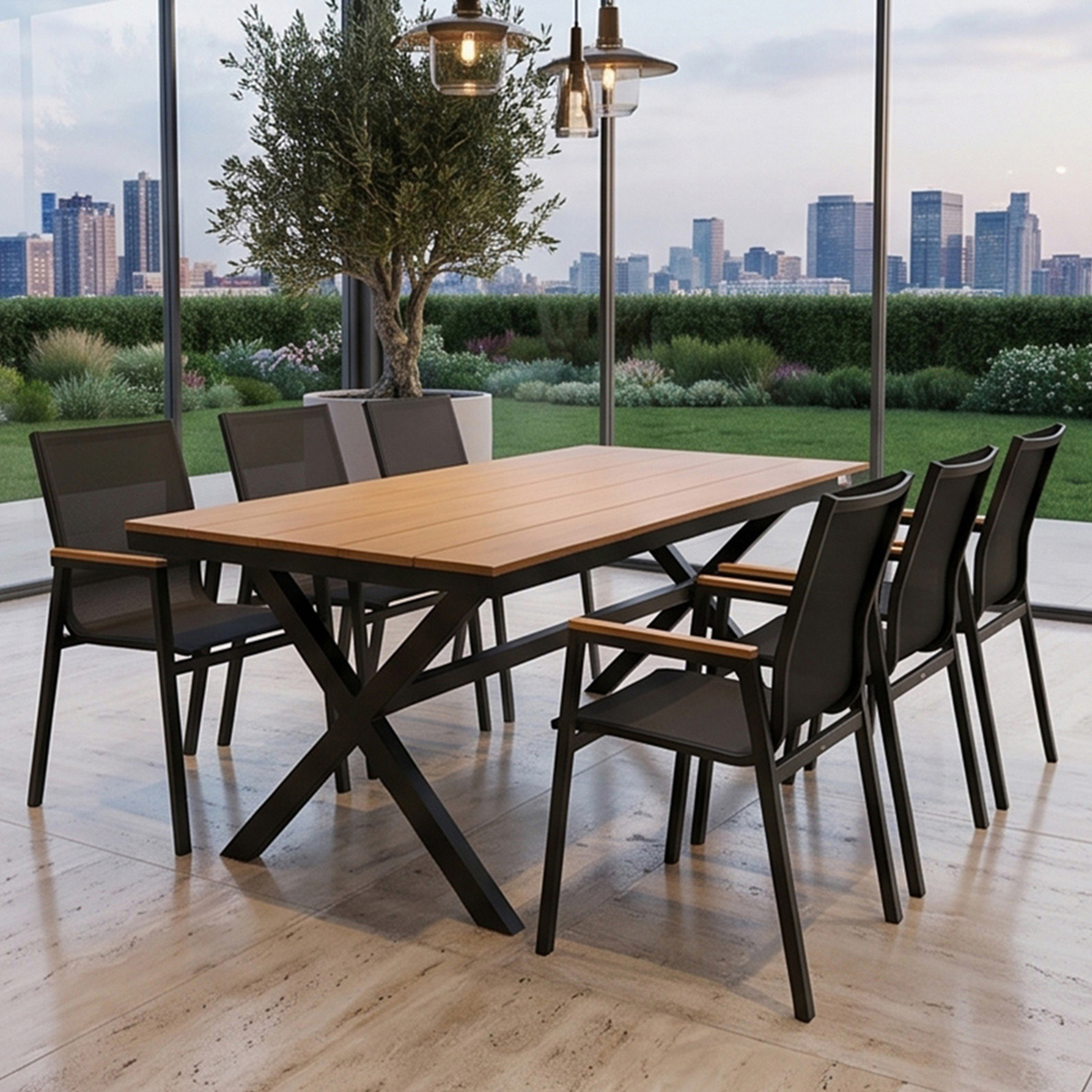 Outdoo Dining Table With 6 Chairs