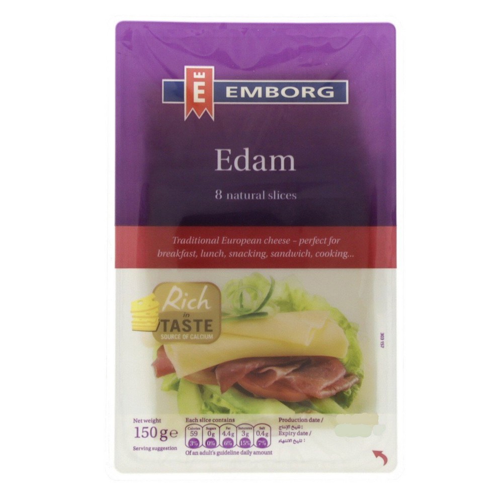 Emborg Edam Cheese Slice 150g