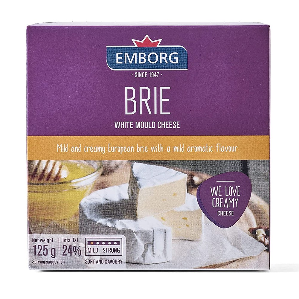 Emborg Brie White Mould Cheese 125g