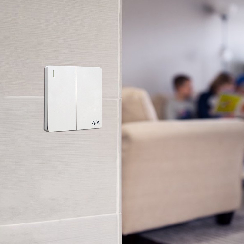 A&H 2 Gang 1 Way Plate Switch