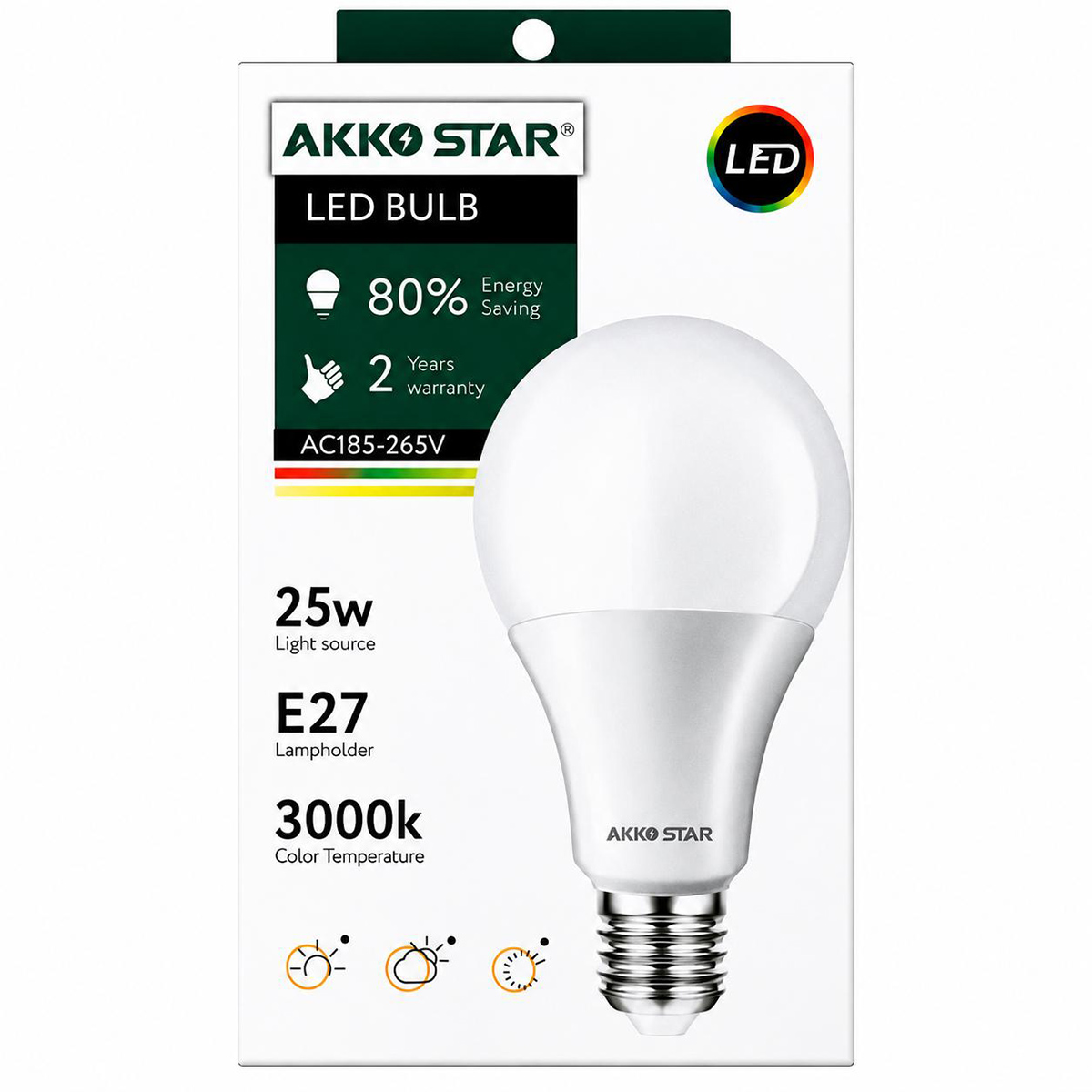 Akko Star Led Bulb 3000K 25 Watts