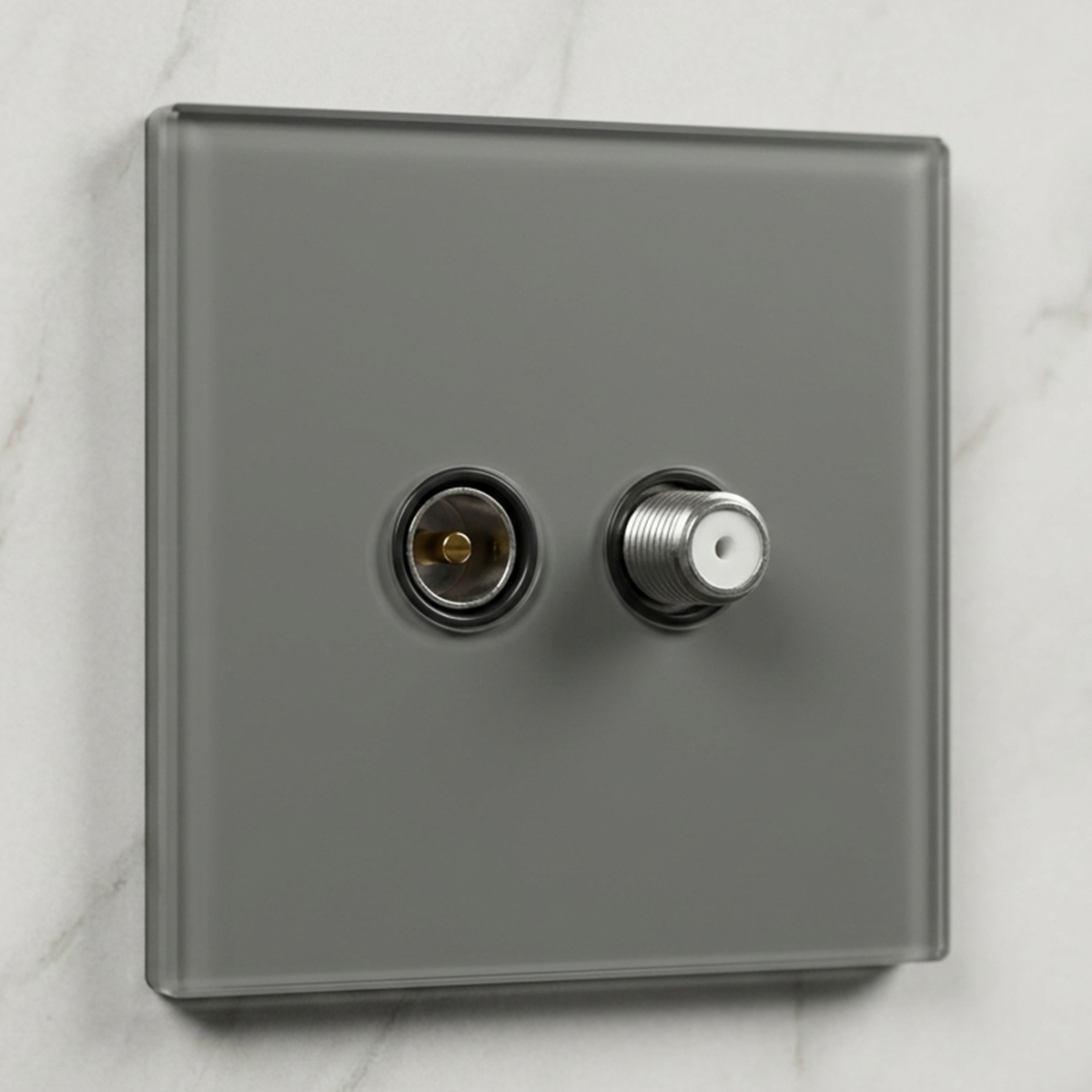 TV and Communication Socket Grey