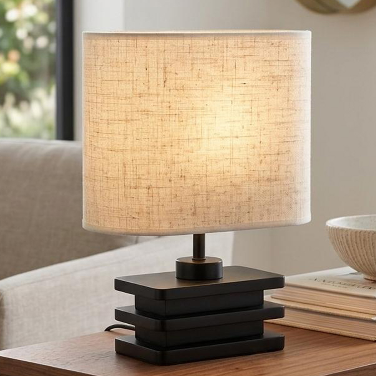 Wooden Base Table Lamp