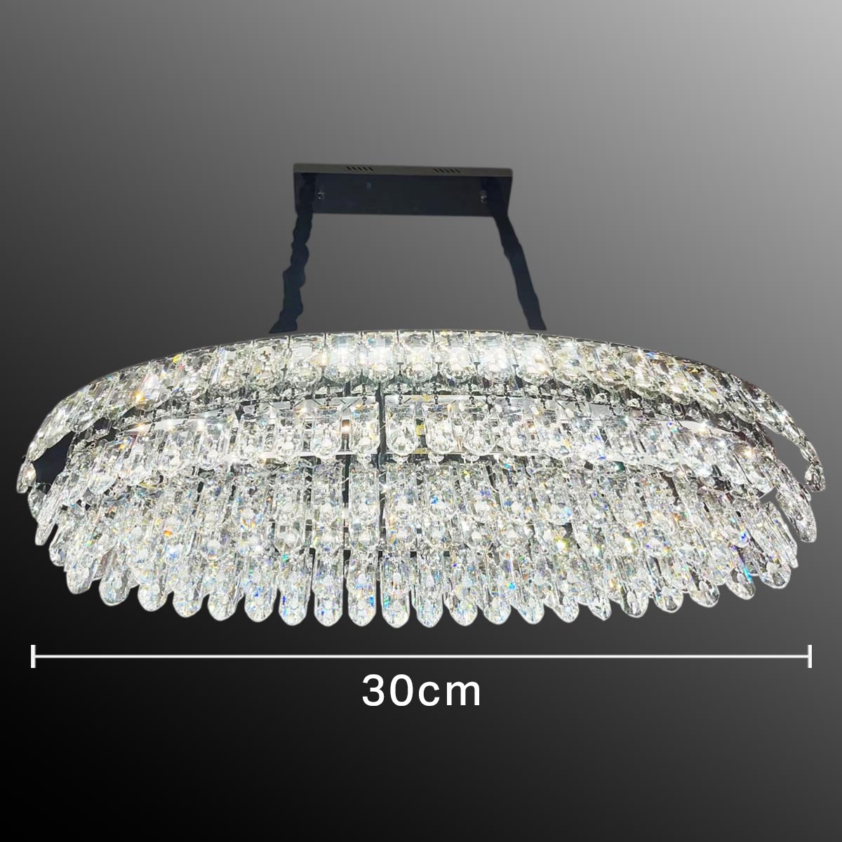 Crystal Hanging Light Silver 701-300X850-CH