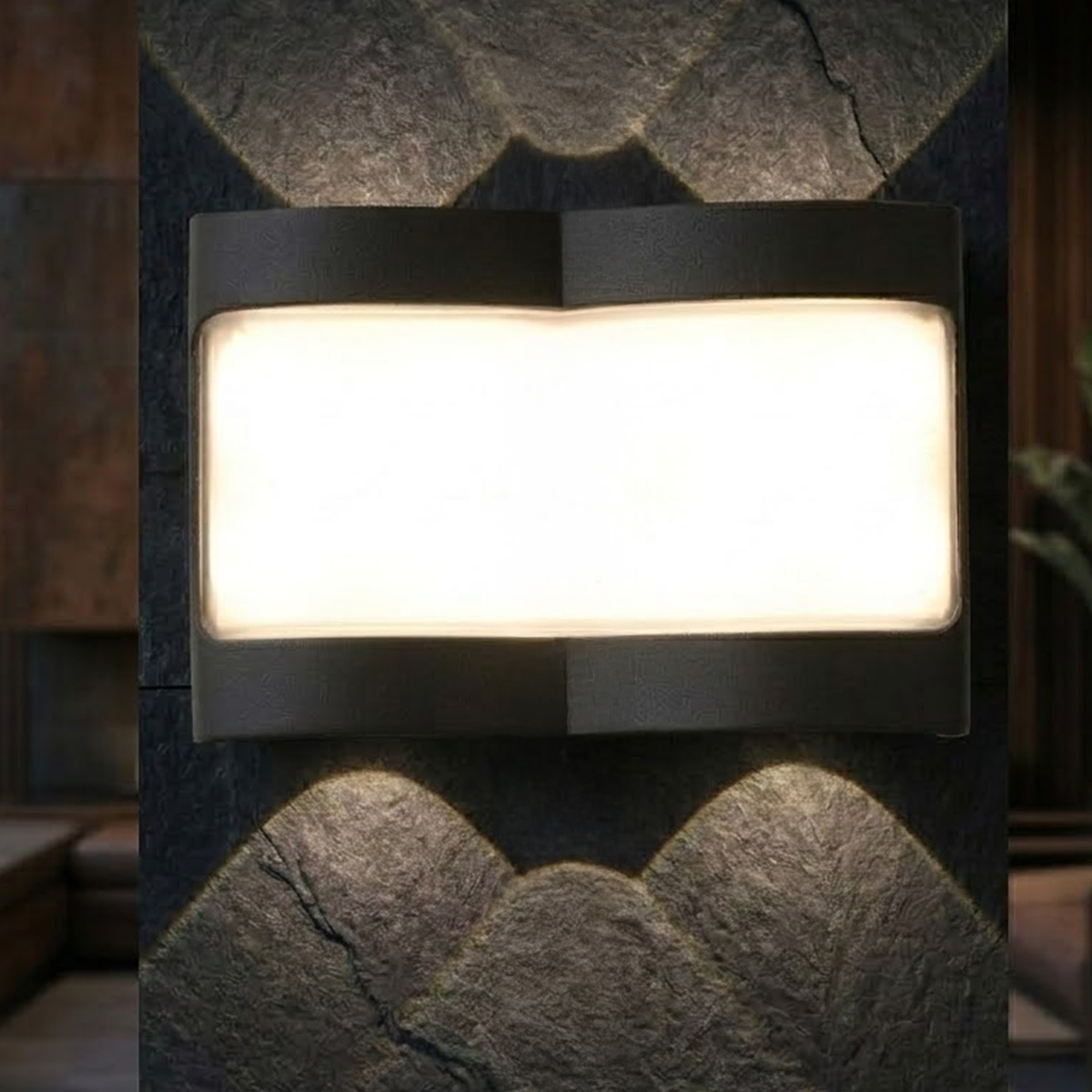 مصباح جداري خارجي عصري بتقنية LED، قابل للتوجيه لأعلى ولأسفل، 98 × 80 × 50 مم