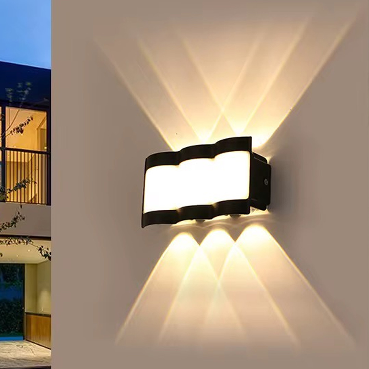 Modern LED Up & Down Outdoor Wall Light 146x80x50mm