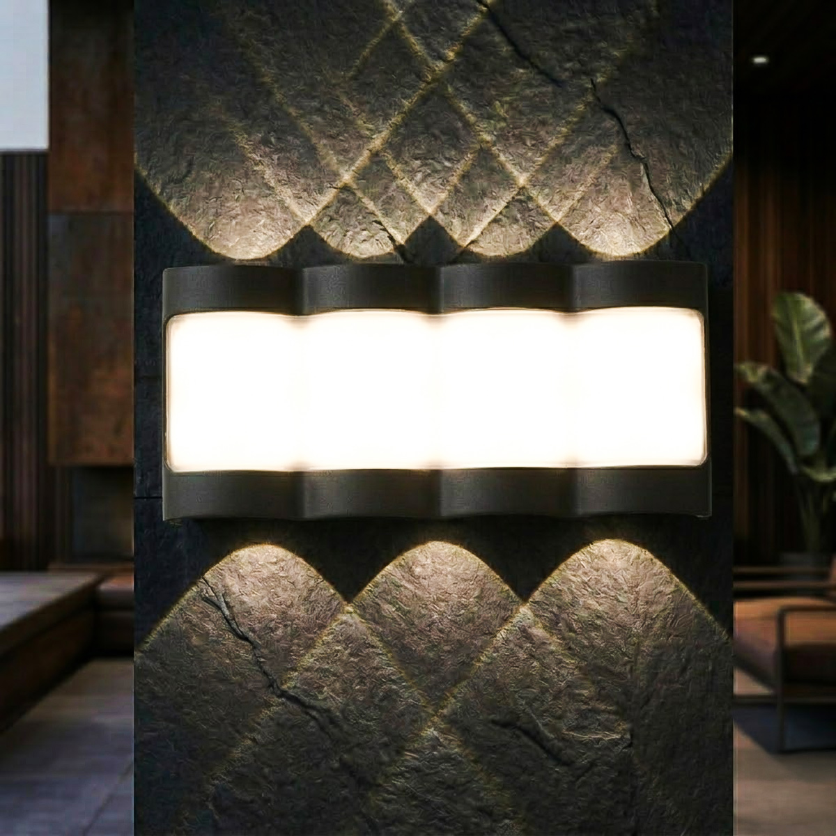 Modern LED Up & Down Outdoor Wall Light 200x80x50mm