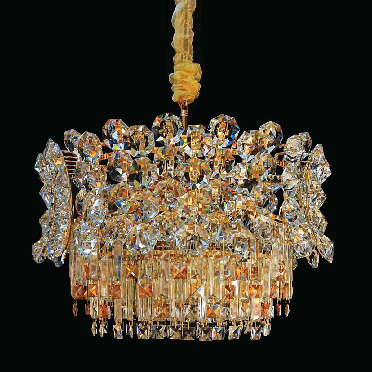 Crystal Hanging Light Golden