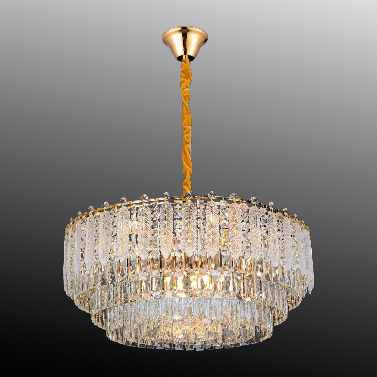 مصباح كريستالي معلق ذهبي OD60012/500-FGD