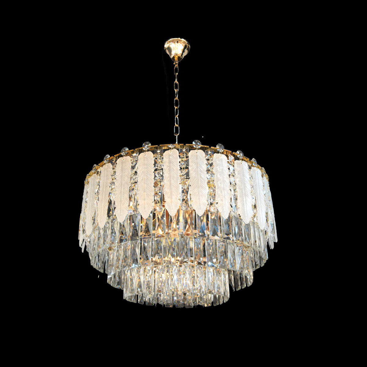 Crystal Hanging Light Golden