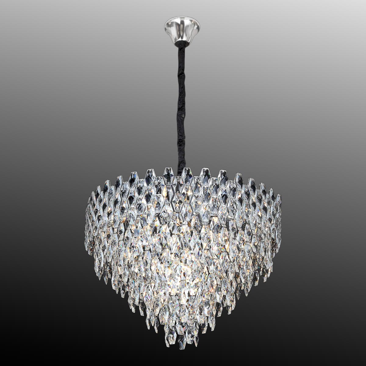 Crystal Hanging Light Silver