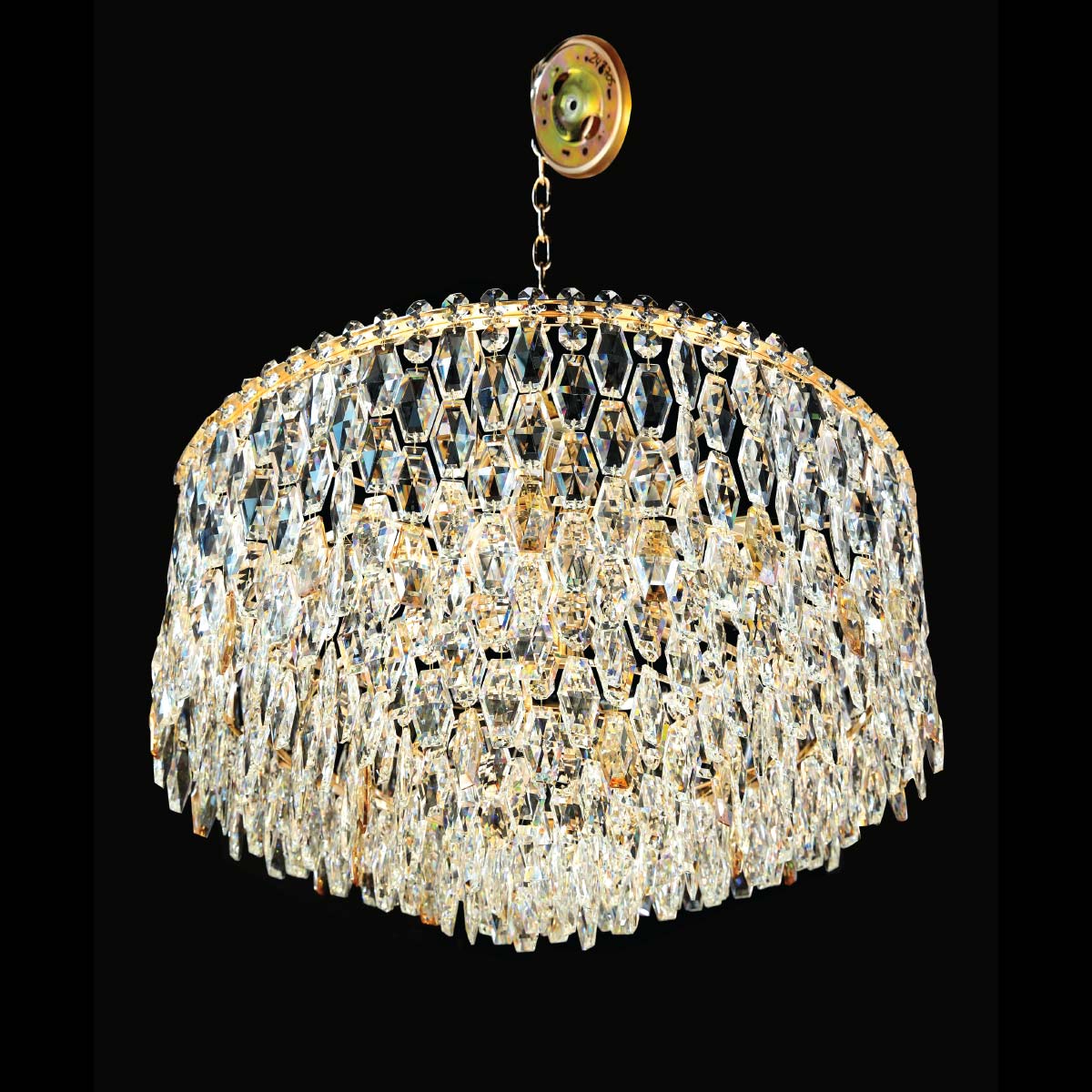 Crystal Hanging Light Golden (11 Bulb)