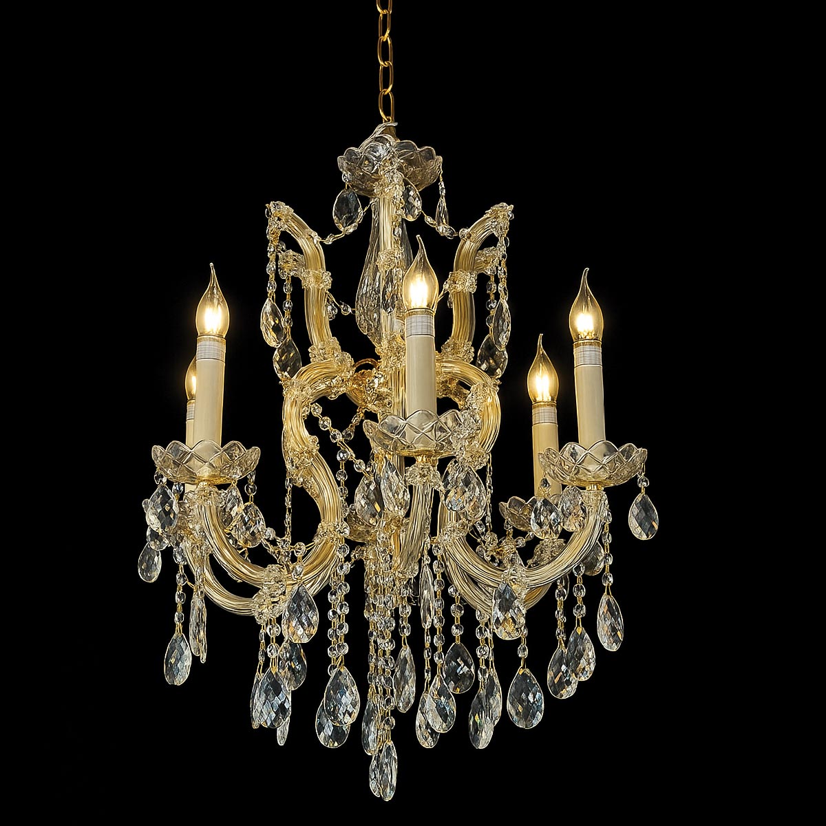Chandelier Maritrez Golden (8 Bulbs)