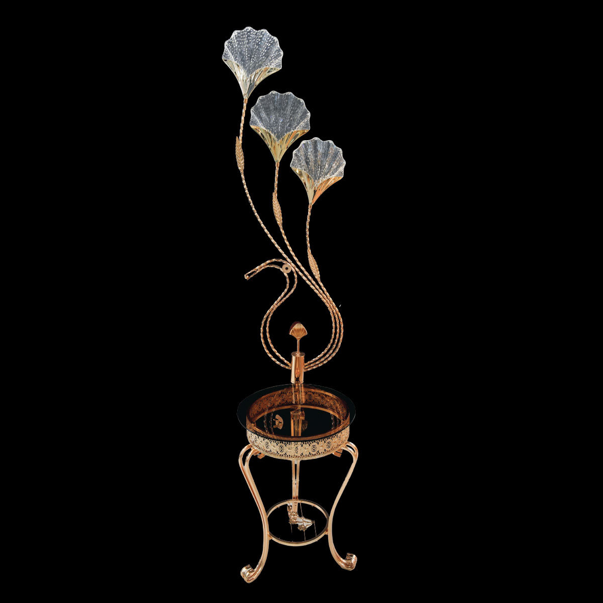 Regency Style Floral Floor Lamp 10230