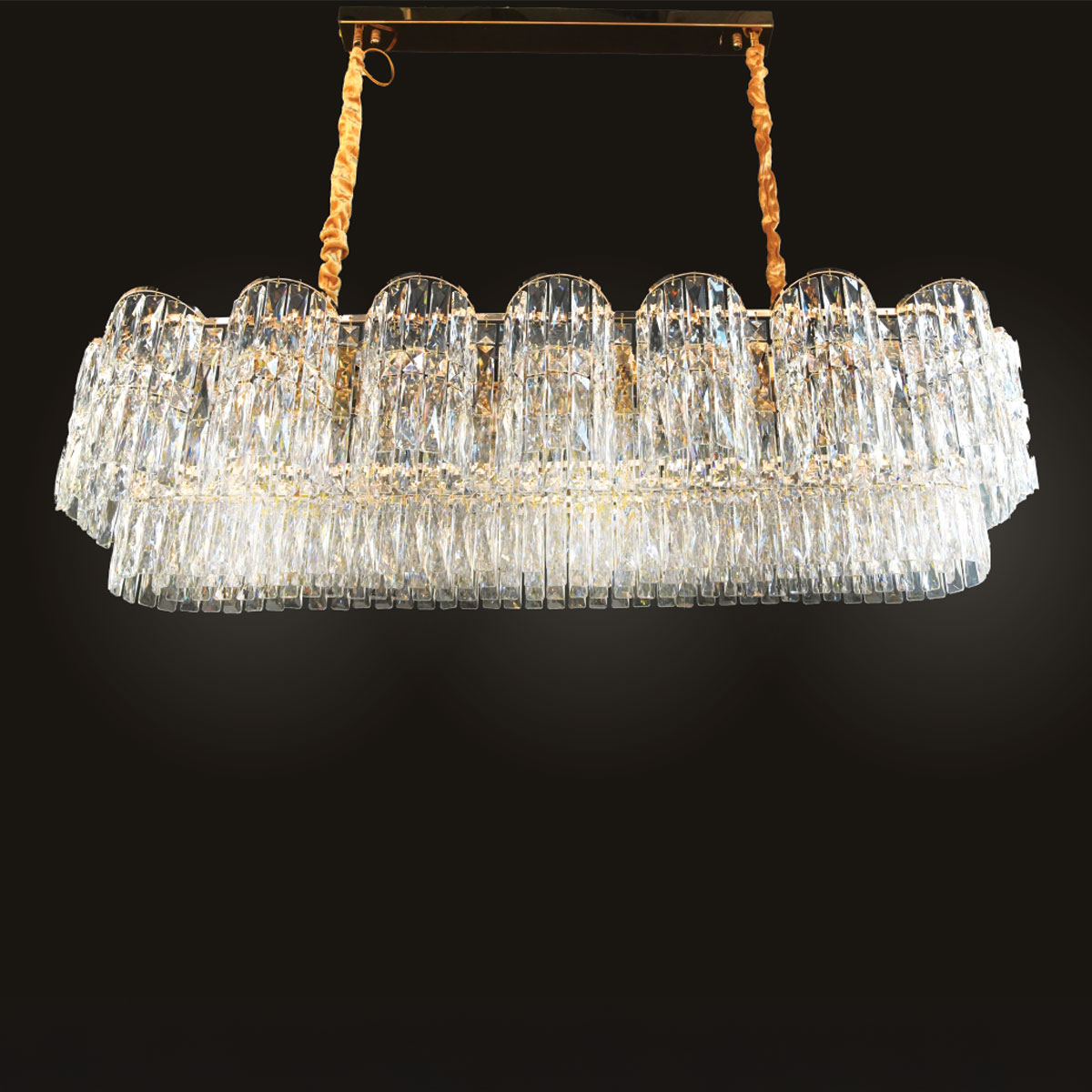 Crystal Hanging Light Golden