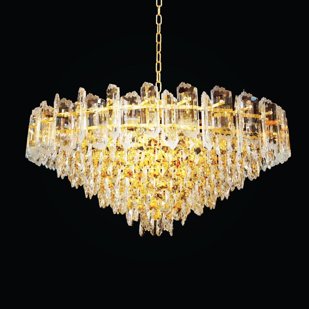 Crystal Ceiling Hanging Light Golden