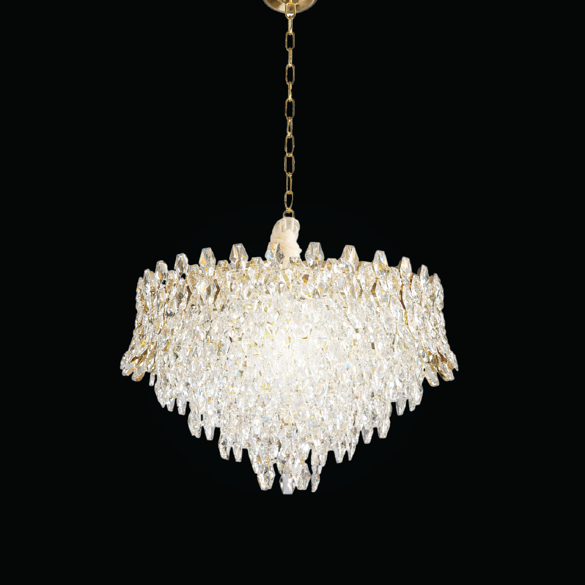 Crystal Hanging Chandelier Light Gold
