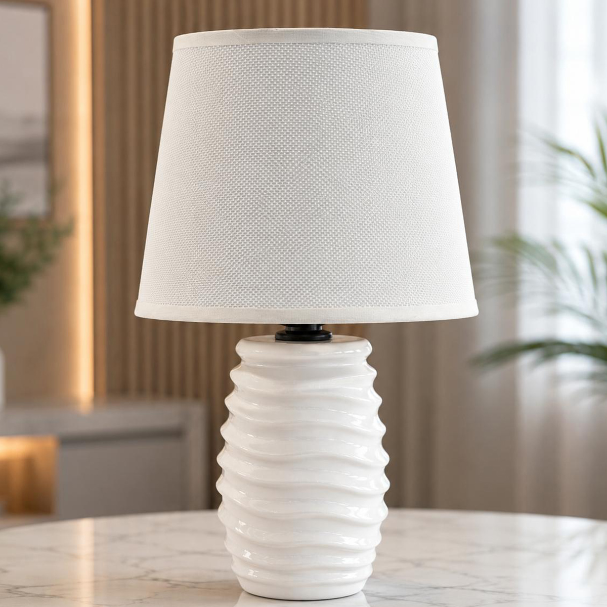 Table Lamp Ceramic White