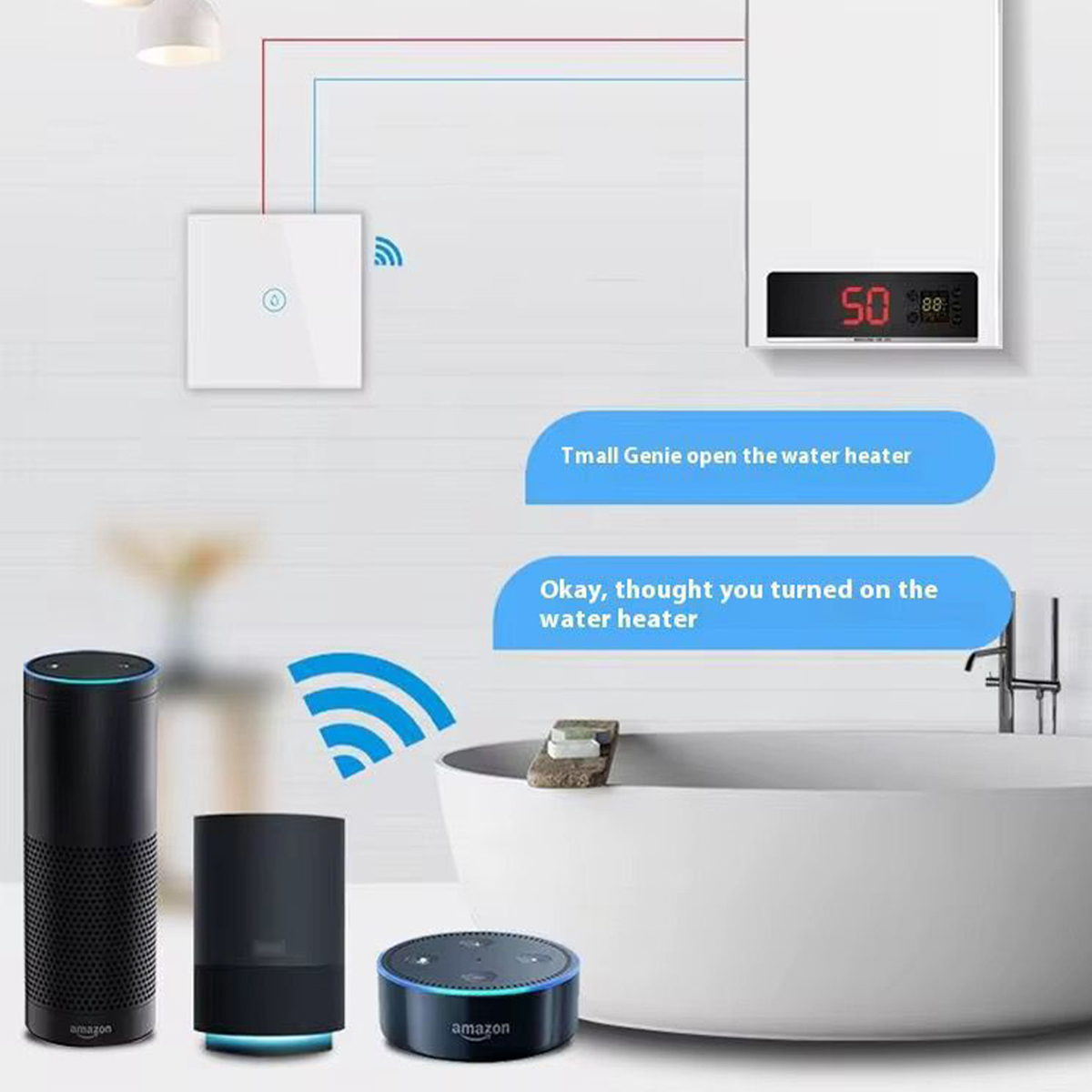 Tuya 40A Water Heater Intelligent Switch