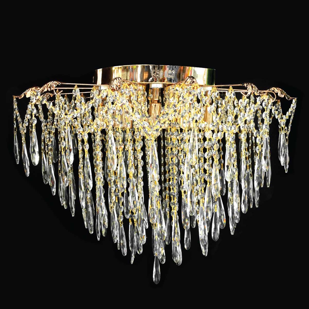 Crystal Ceiling Light Gold